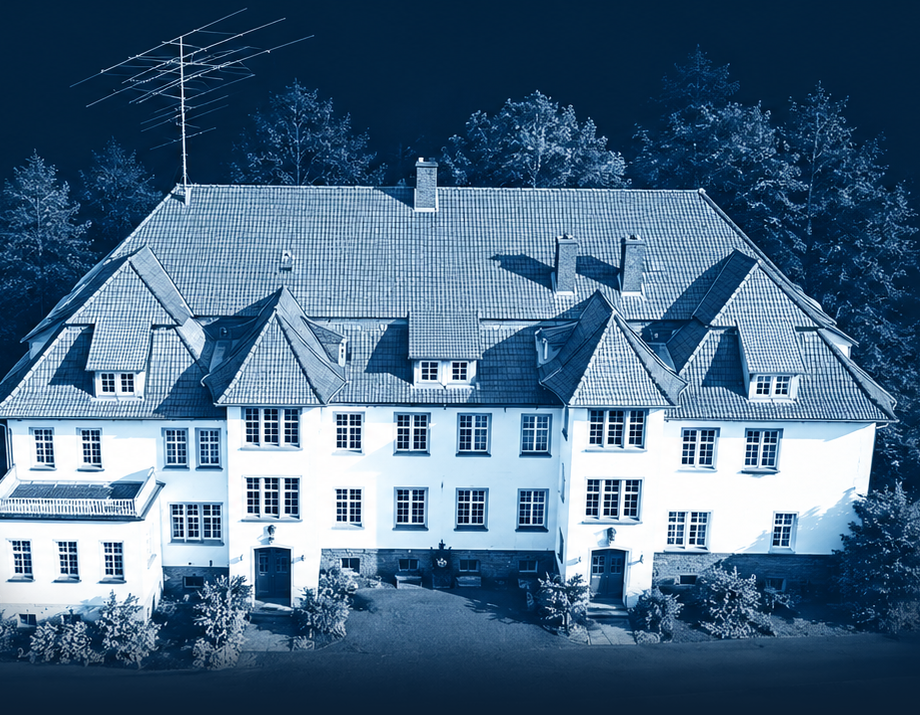 Clubstation DFØUS in Uslar als blaue Grafik